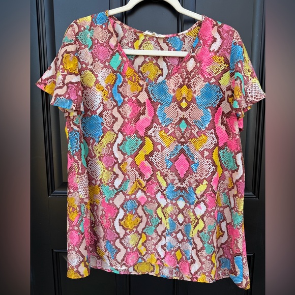 Tops - Colorful Snake Print Women's Top
